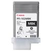 Serbatoio-Cartuccia da 130 ml PFI-102 MBK Matt Black per IPF500/ IPF600/ IPF700/ IPF710 / IPF610/LP17/720/605/750/755/510/IPF760/IPF765