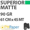 Carta DigiPaper Superior Matte 90gr 61 cm x 45mt