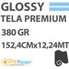 DigiPaper Tela Premium Glossy Canvas 380g 152,4 cm x 12,24mt