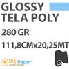 DigiPaper Tela Premium Glossy Poly Canvas 280gr 111,8 cm x 20,25mt