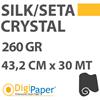 Carta DigiPaper Crystal Premium Photo paper Silk Finishing 260g 43,2 cm x 30mt