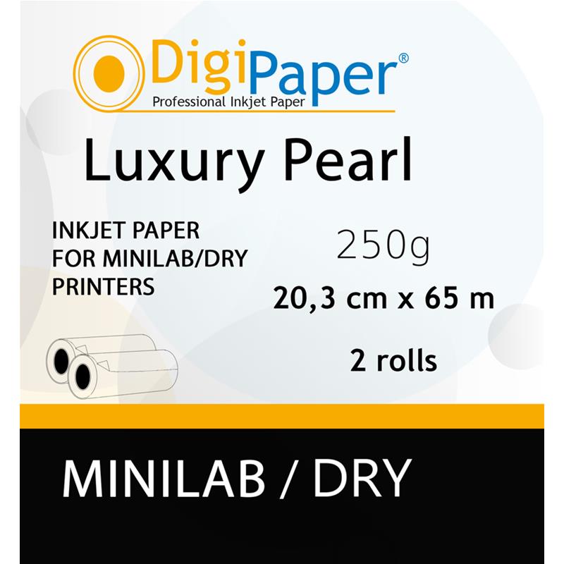  DigiPaper Luxury Pearl Ultra-White 250g 20,3cm x 65mt confezione da 2 rotoli