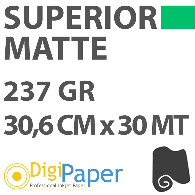 Carta DigiPaper Superior Matte 237gr 30,6 cm x 30mt
