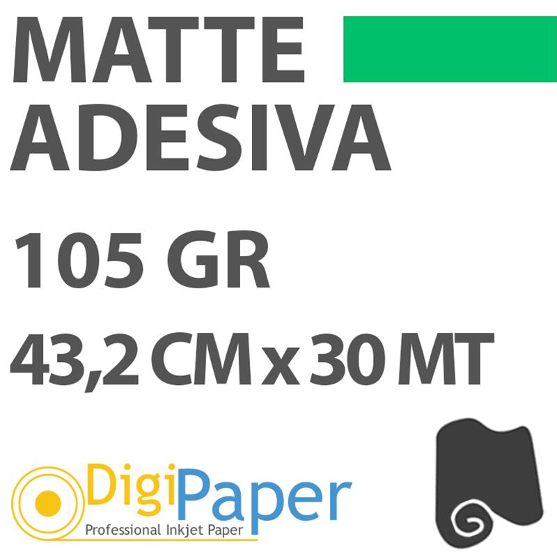 Carta DigiPaper Superior Matte Adesiva 105gr 43,2 cm x 30mt