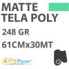 DigiPaper Tela Premium Matte Poly Canvas 248gr 61 cm x 30mt