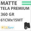 DigiPaper Tela Premium Matte Canvas 360g 61cm x 15 mt