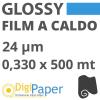 Film Laminazione a caldo Platinum 24 µm Lucido/Glossy 0,330x500mt (Ø72)
