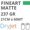 DigiPaper DryJet FineArt Matte 237g 21cm x 60mt conf. da 2 rotoli