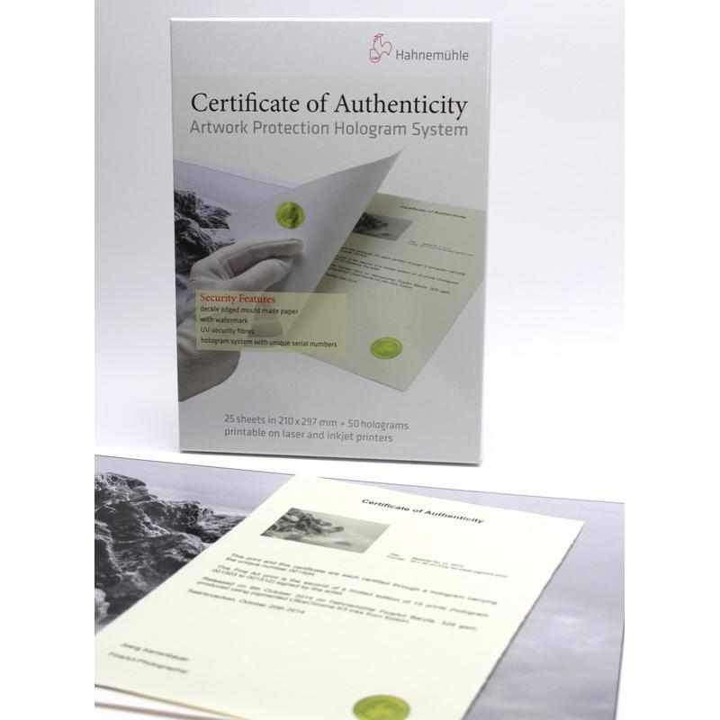 Certificati di Autenticità Hahnemuhle