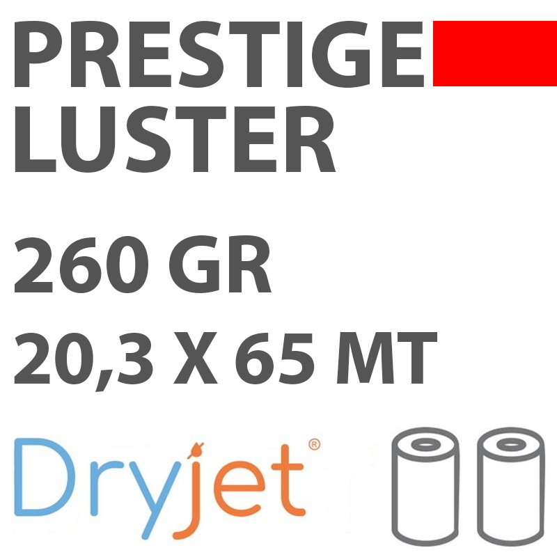 DigiPaper DryJet Prestige LUSTER 245g 20,3cm x 65mt 2 rolls box